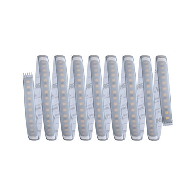 Bande LED flexible avec diodes blanc chaud et dos autocollant pour éclairage polyvalent.