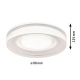 Plafonnier LED rond en verre transparent de 90 mm de diamètre et 125 mm de hauteur pour intérieur