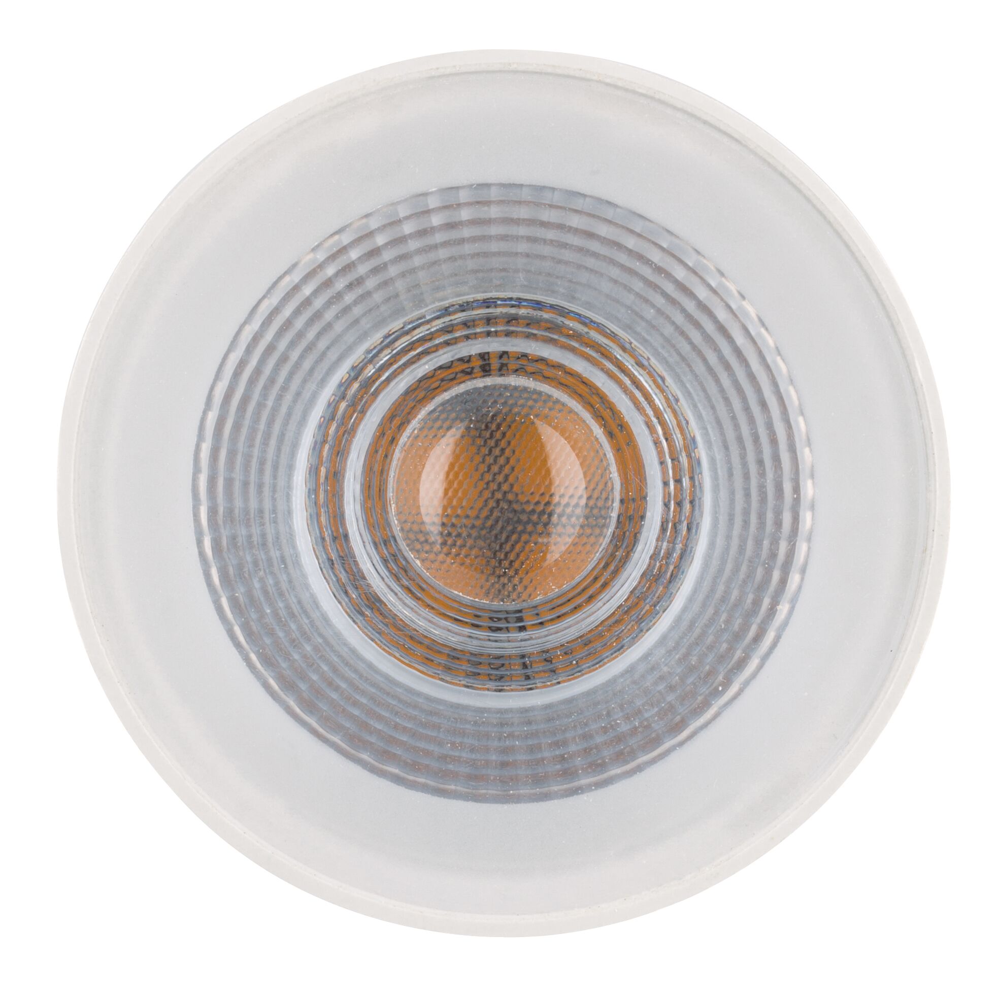 Spot rond avec verre transparent et réflecteur LED orange pour un éclairage économique