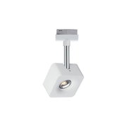 Moderner weißer LED-Spot aus Metall mit quadratischem Design und verstellbarem Schwenkarm für Innenbeleuchtung