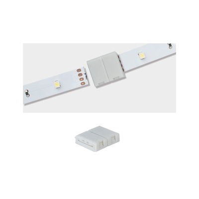 White plastic LED strip connector for flexible light strip connection and easy installation