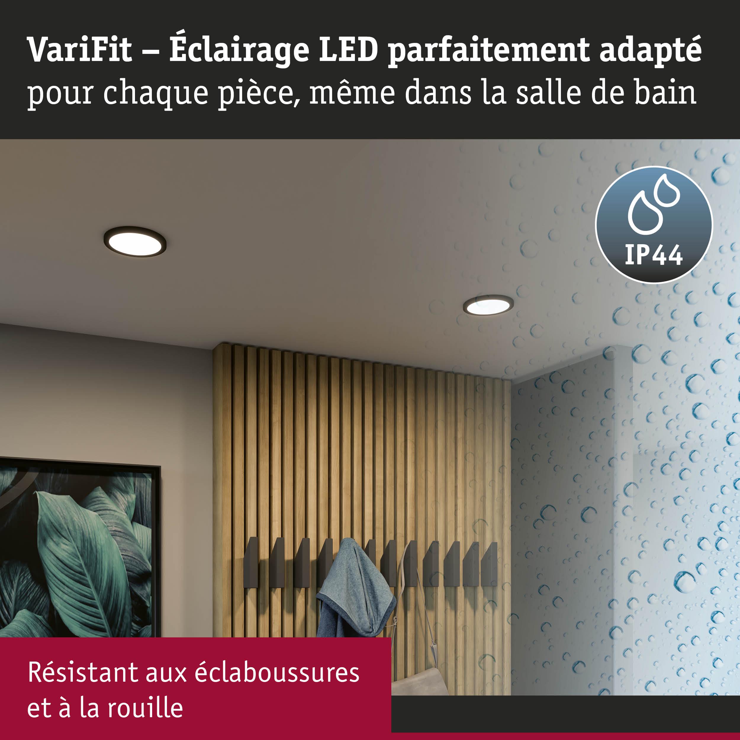 Éclairage LED encastré IP44, résistant aux éclaboussures et à la rouille, parfait pour salle de bain