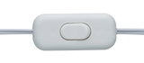 White plastic toggle switch with cable for electrical devices, simple on/off control