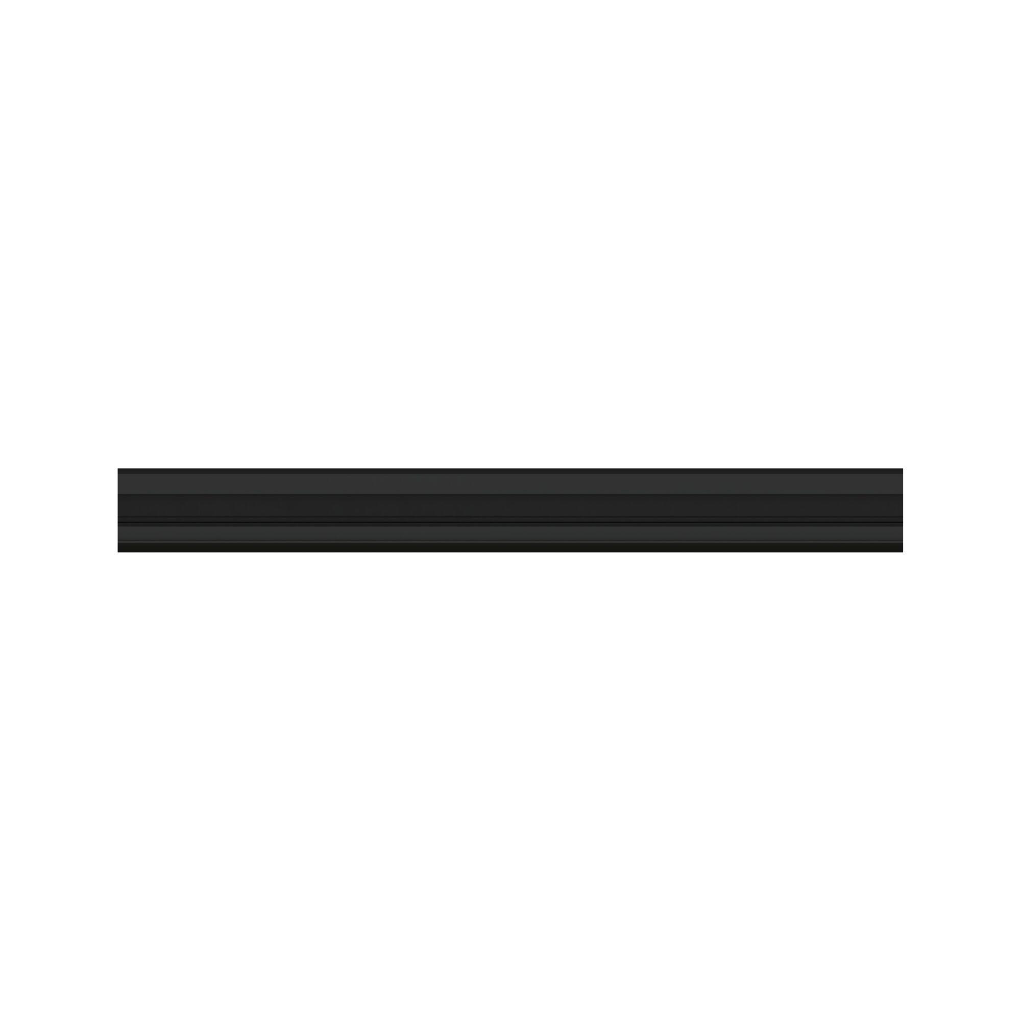 Black aluminium wall light with LED strip, modern design for living rooms and offices