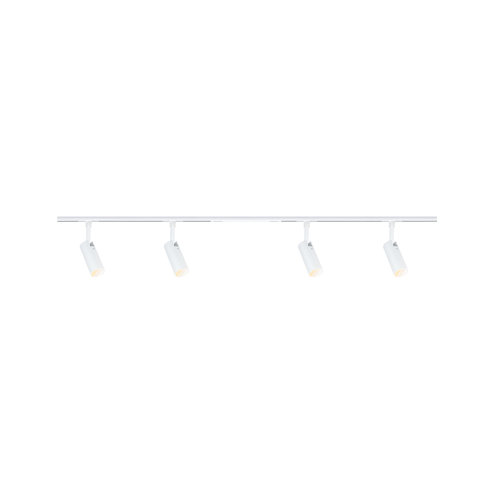 URail Spot sur rail Tubo Kit de démarrage Alimentation centrale 4x4W 230V Blanc signal