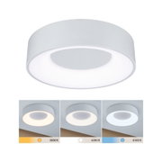 Plafonnier LED rond blanc en métal avec température de couleur réglable de 2700K à 6500K