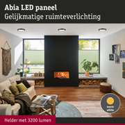 Abia zwarte LED plafondlampen met warm wit licht voor gelijkmatige ruimteverlichting in woonkamer