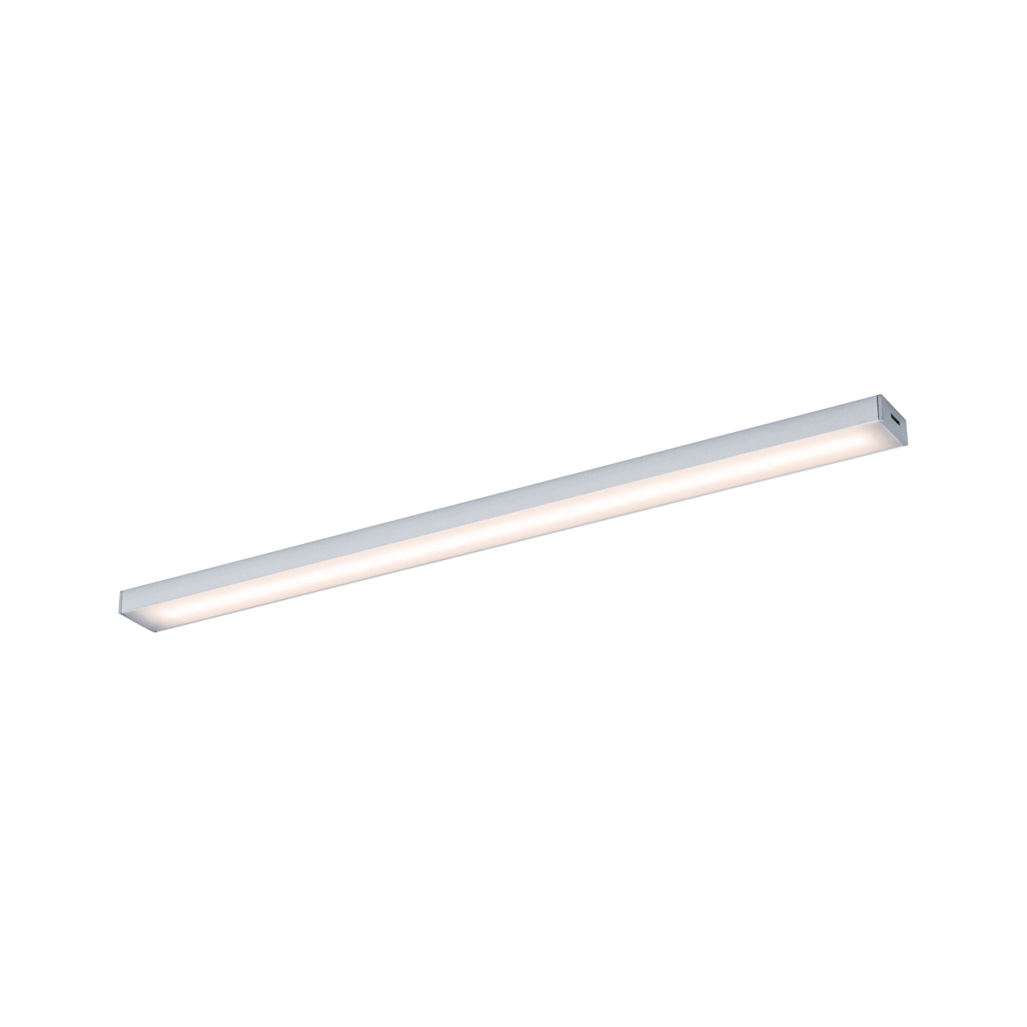 Slim silver aluminum LED ceiling light with warm white illumination for modern interiors