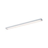 Slim silver aluminum LED ceiling light with warm white illumination for modern interiors