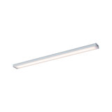 Slanke zilveren aluminium LED-plafondlamp met warm wit licht voor moderne interieurs