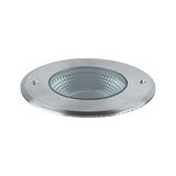 Rundes Einbau-LED-Leuchtmittel aus gebürstetem Aluminium in Silber für moderne Beleuchtung