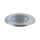 Rundes Einbau-LED-Leuchtmittel aus gebürstetem Aluminium in Silber für moderne Beleuchtung