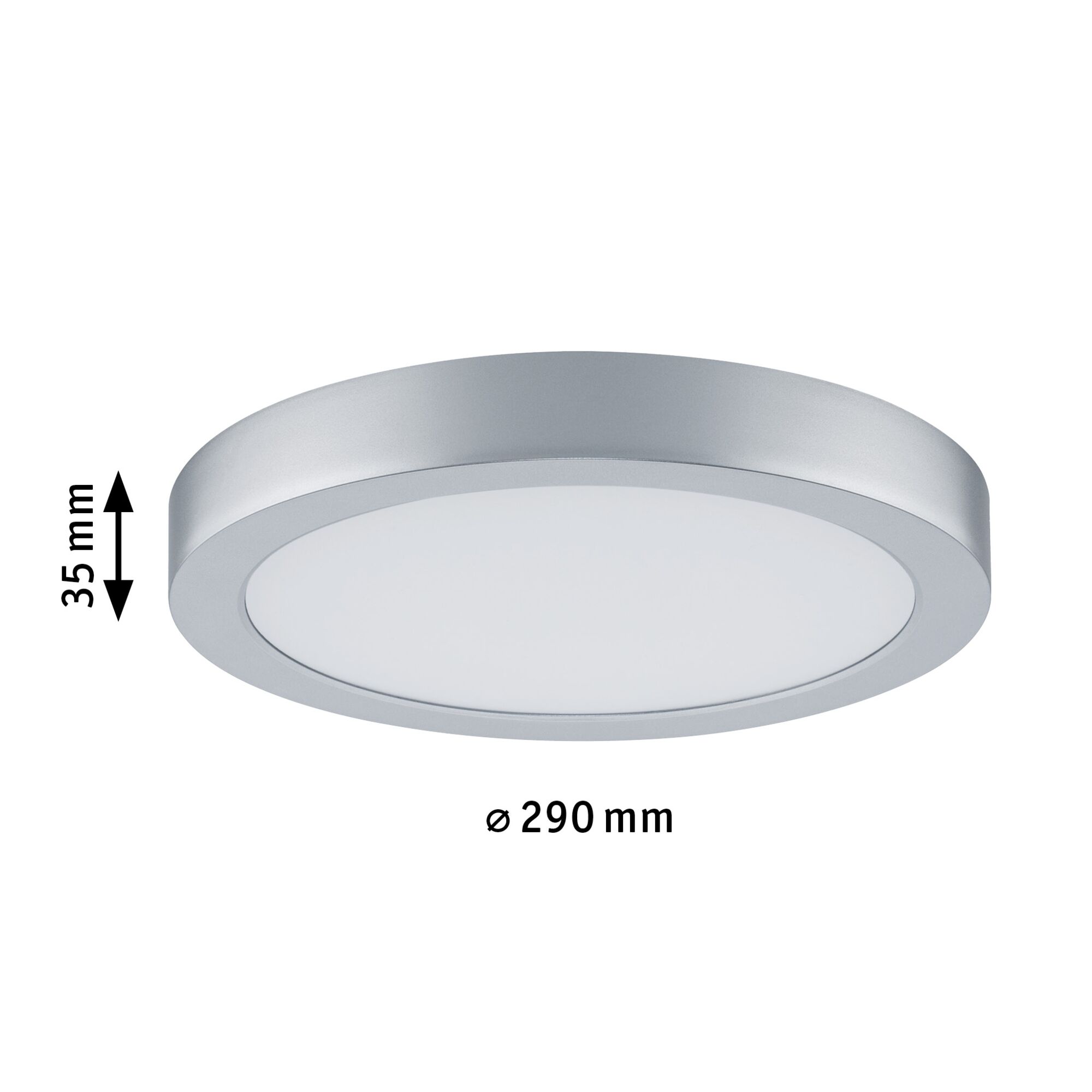 LED Panel Pisa 4000K 290mm 1800lm 17W Chrome matt