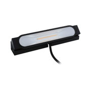 Luminaire LED noir avec diffuseur blanc rectangulaire pour éclairage intérieur moderne