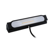 Black LED light with rectangular white diffuser for modern indoor lighting solutions