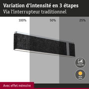 Applique murale LED noire en feutre avec variation d'intensité en 3 étapes et lumière blanc chaud