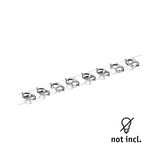 Spot sur câble moderne avec huit spots chromés réglables sans ampoules pour éclairage polyvalent