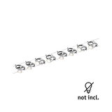 Modern cable spotlight with eight adjustable chrome spots without bulbs for versatile lighting