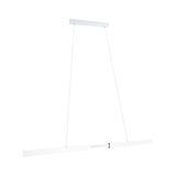 Moderne witte metalen LED-hanglamp met twee lange lichtbalken voor woonverlichting