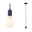 Neordic Pendant luminaire Tilla E27 max. 60W Night Blue dimmable Metal Pendant light with matte black holder and white bulb for stylish modern indoor lighting