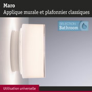 Applique murale classique en verre blanc pour salle de bain à usage universel