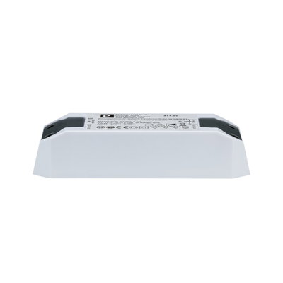 White plastic LED driver housing with black connection area for lighting systems