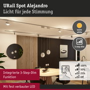 URail Spot Alejandro Deckenstrahler in Weiß mit integrierter 3-Stufen-Dimmfunktion und fest verbauter LED