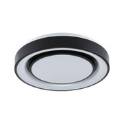 Round black and white LED ceiling light with starry sky effect for modern room lighting