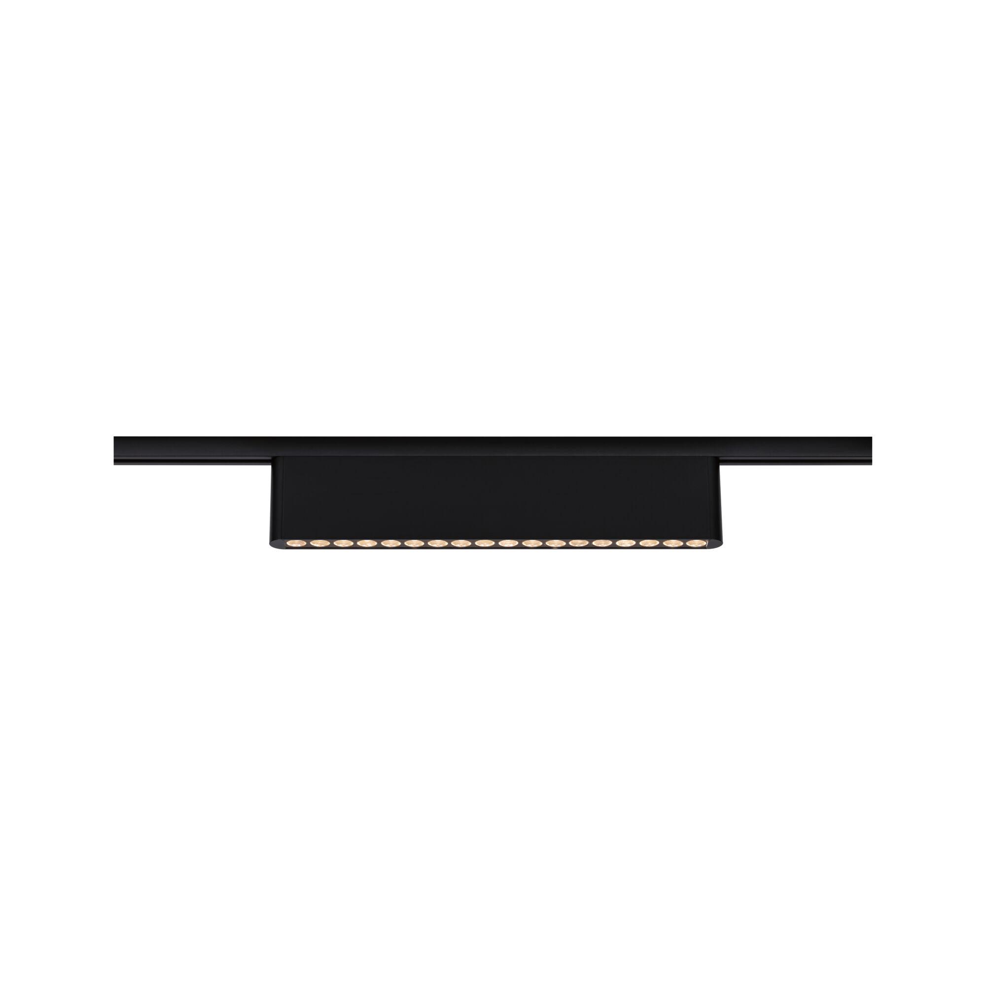 URail Lightbar 3-Step-Dim Zelos 1050lm 10W 3000K dimmbar 230V Schwarz matt Schwarze LED-Schiene mit integriertem Lichtpaneel aus Metall für moderne Innenbeleuchtung