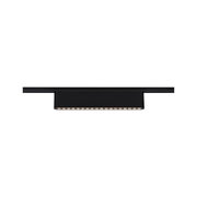 Black metal LED track light with integrated panel for modern interior lighting solutions