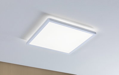 Plafonnier LED carré blanc moderne avec éclairage économique pour espaces de vie