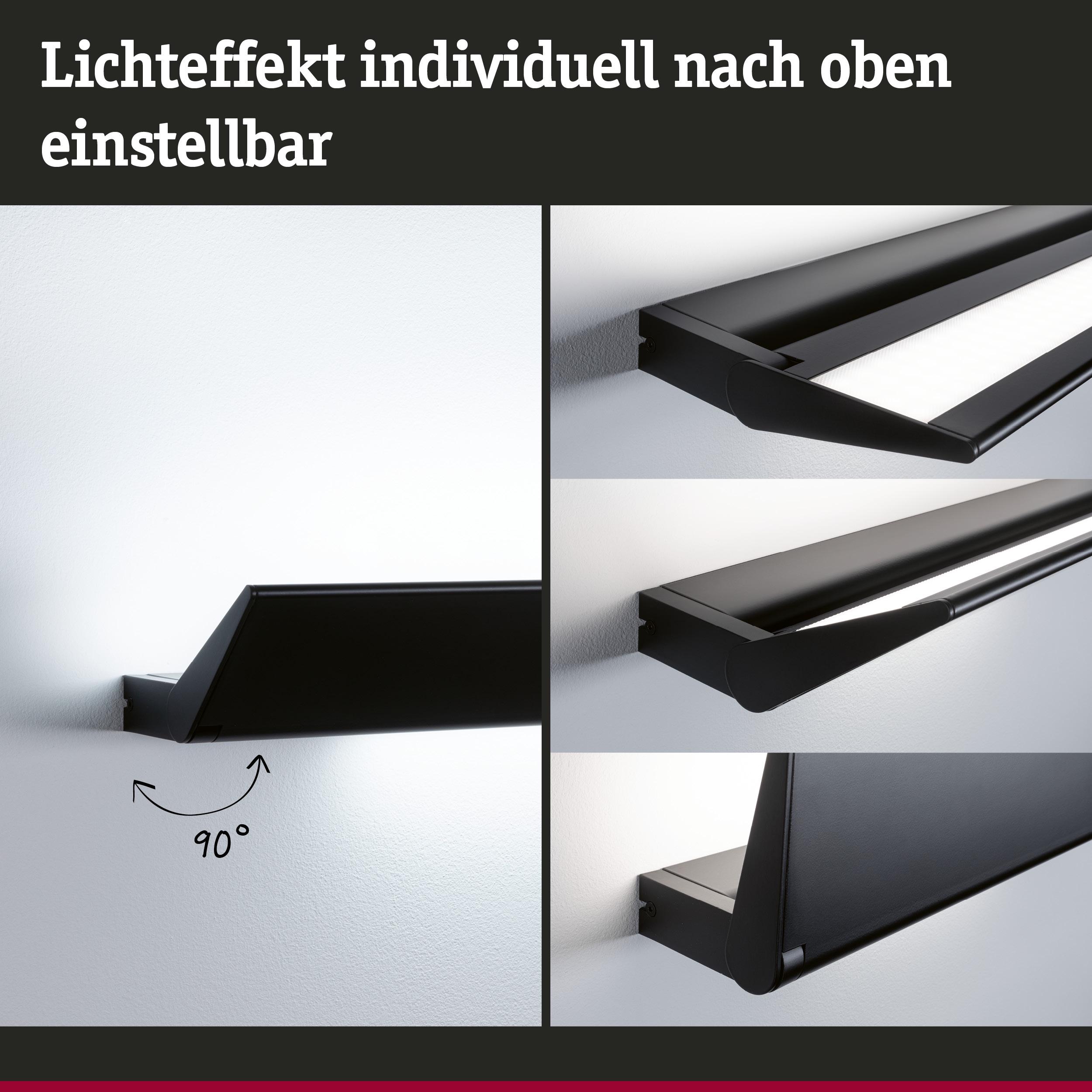 Schwarze LED-Wandleuchte aus Metall mit verstellbarem Lichtwinkel für moderne Innenbeleuchtung