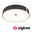 Plafonnier LED Smart Home Zigbee 3.0 Malika Tunable White 2500lm 230V 26W gradable Anthracite Plafonnier rond avec bord en feutre gris et diffuseur blanc, lampe LED moderne avec contrôle Zigbee