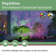 Éclairage extérieur RGBW avec blanc réglable pour effets colorés jardin et terrasse