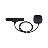 Schwarzes LED-Stromschienensystem mit Kabel und Anschlussbox für flexible Beleuchtungslösungen