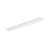 Schlanke weiße LED-Unterbauleuchte aus Kunststoff für moderne Küchenbeleuchtung.