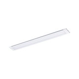 Schlanke weiße LED-Unterbauleuchte aus Kunststoff für moderne Küchenbeleuchtung.