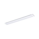 Schlanke weiße LED-Unterbauleuchte aus Kunststoff für moderne Küchenbeleuchtung.