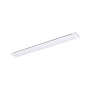 Slanke witte LED-onderbouwlamp van kunststof voor moderne keukenverlichting.