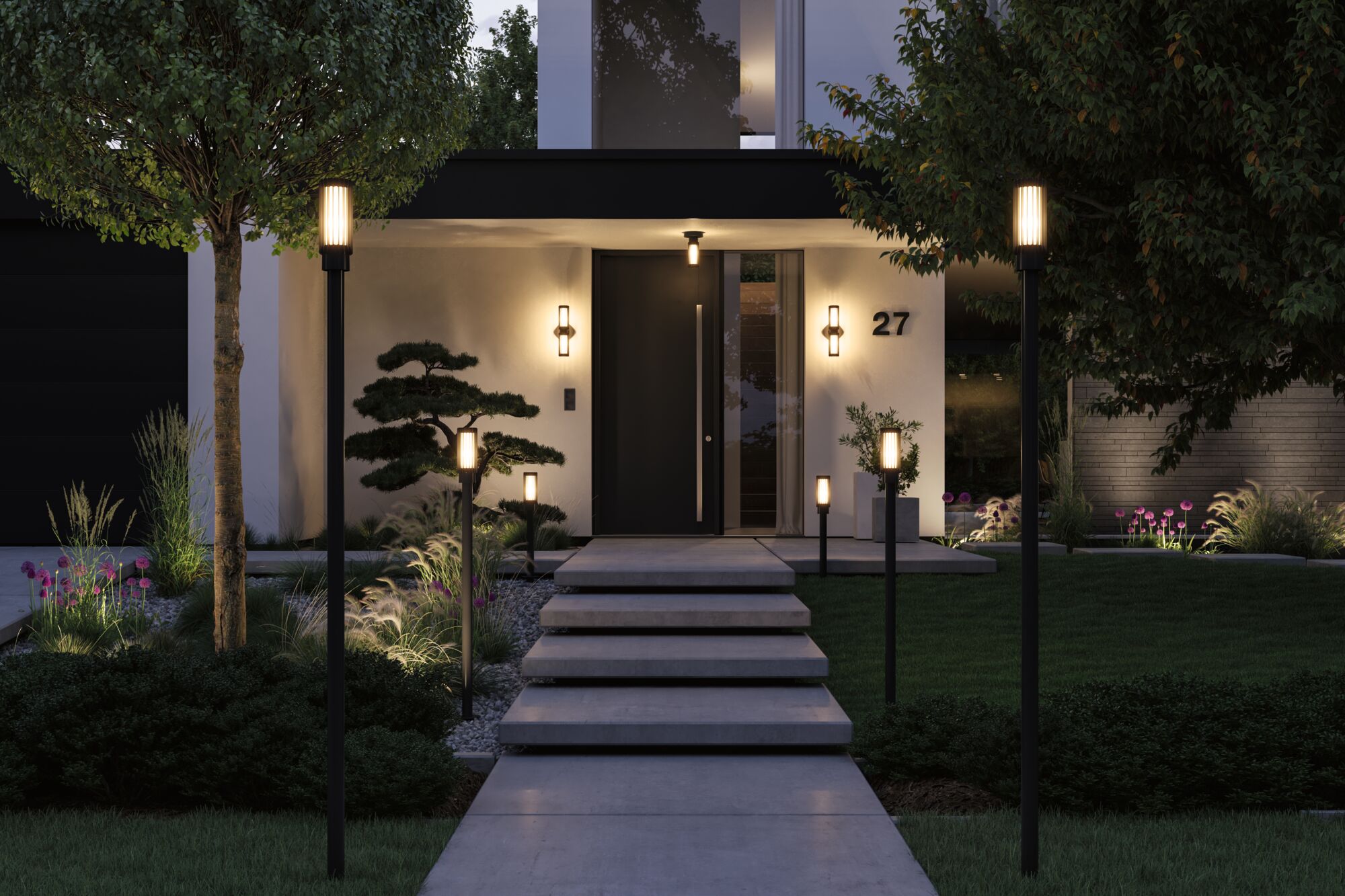 ModuShine Shade Ferina IP44 cylindrical Anthracite