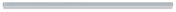 Long silver aluminium LED light with opal diffuser for modern indoor lighting solutions