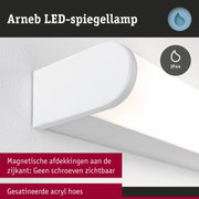 Arneb LED-spiegellamp van wit acryl met IP44 bescherming voor badkamerverlichting