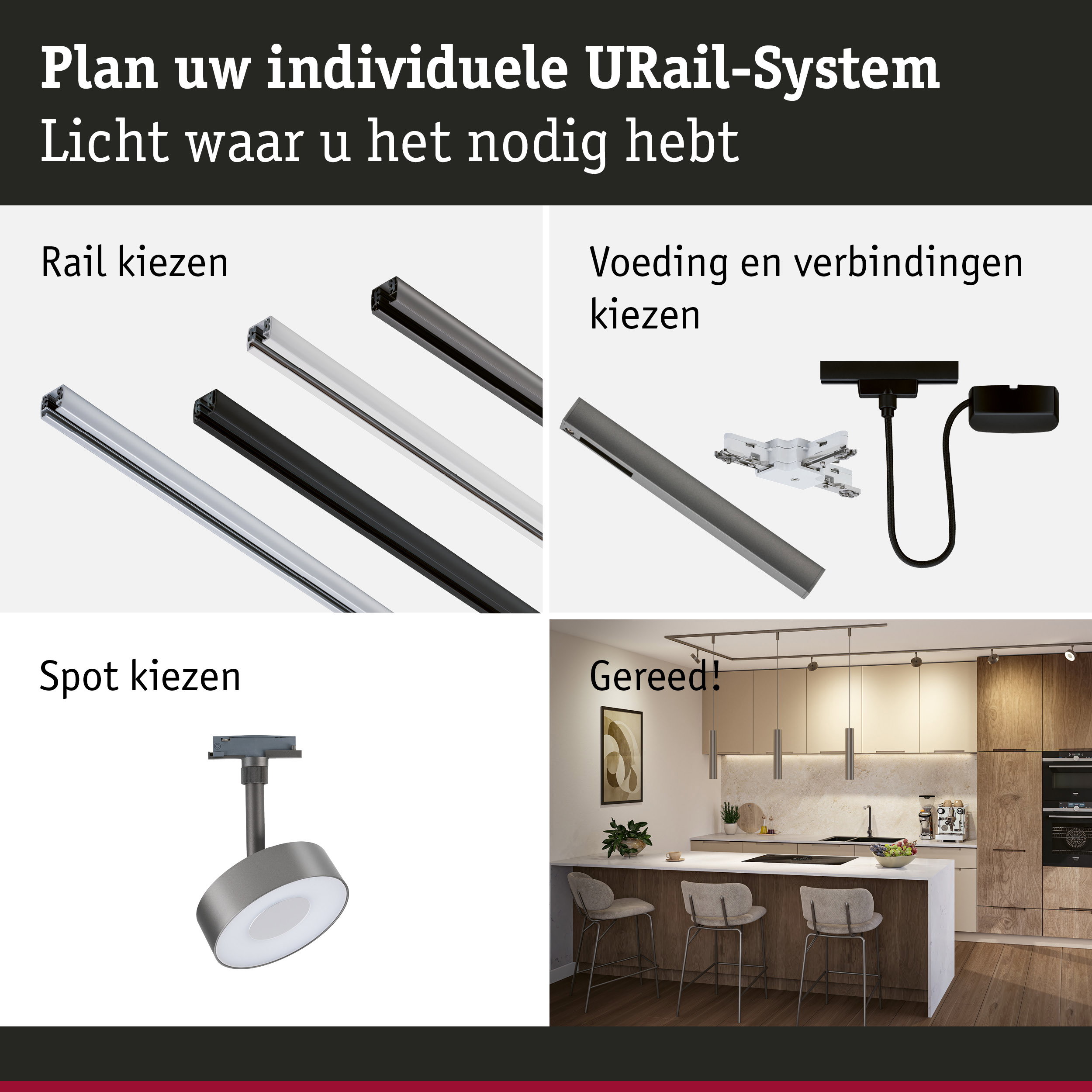 URail Railspot Circle 160lm 3W White Select dimbaar 230V Titaanium