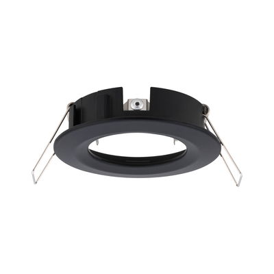 Spot encastré noir en métal avec clips ressort pour éclairage LED au plafond
