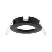 Cadre encastré noir en métal avec clips ressort pour installation de spot LED