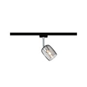 Modern ceiling light with black metal frame and smoked glass, LED spotlight for home lighting