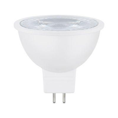 White LED lamp with GU5.3 base made of plastic for energy-efficient lighting