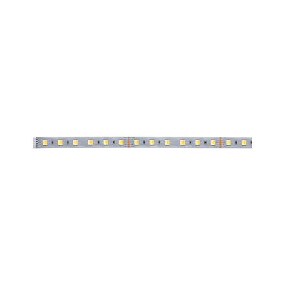 Flexible LED strip with warm white LEDs on silver board for modern lighting solutions