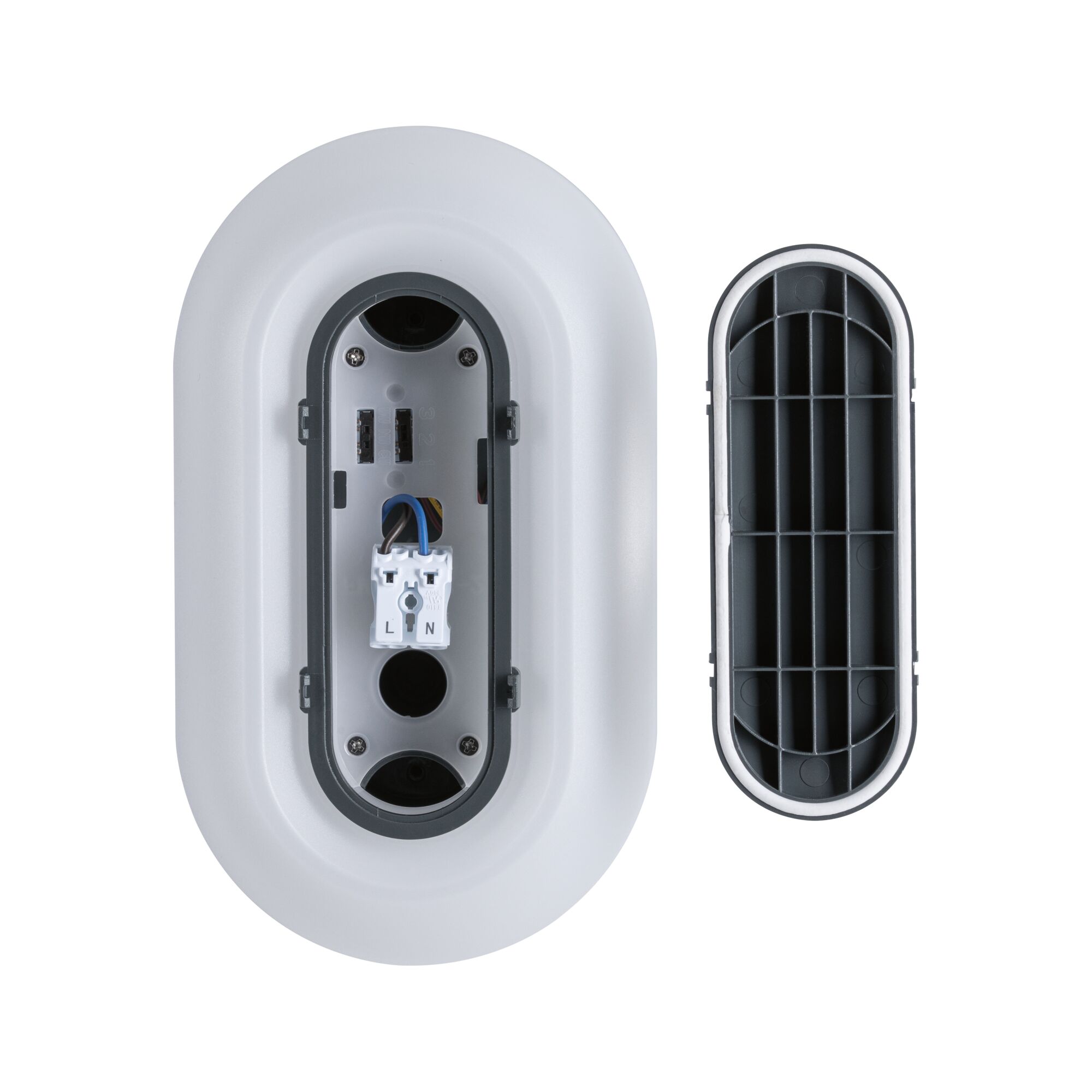 LED Exterior wall light Elunor IP65 elongated 122x212mm 2200 - 4000K 18,5W 1460lm 230V Anthracite/White Polycarbonate