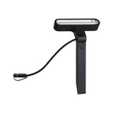 Black LED outdoor spike light with cable for garden and exterior lighting solutions